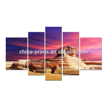 5 PCs Painel Egito Pintura de paisagem / Impressão em tela Arte / Cityscape Pinturas Arte